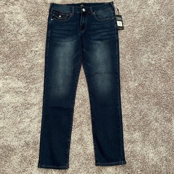 True Religion Jeans Men's 34x32 Geno Relaxed Slim Dark Denim